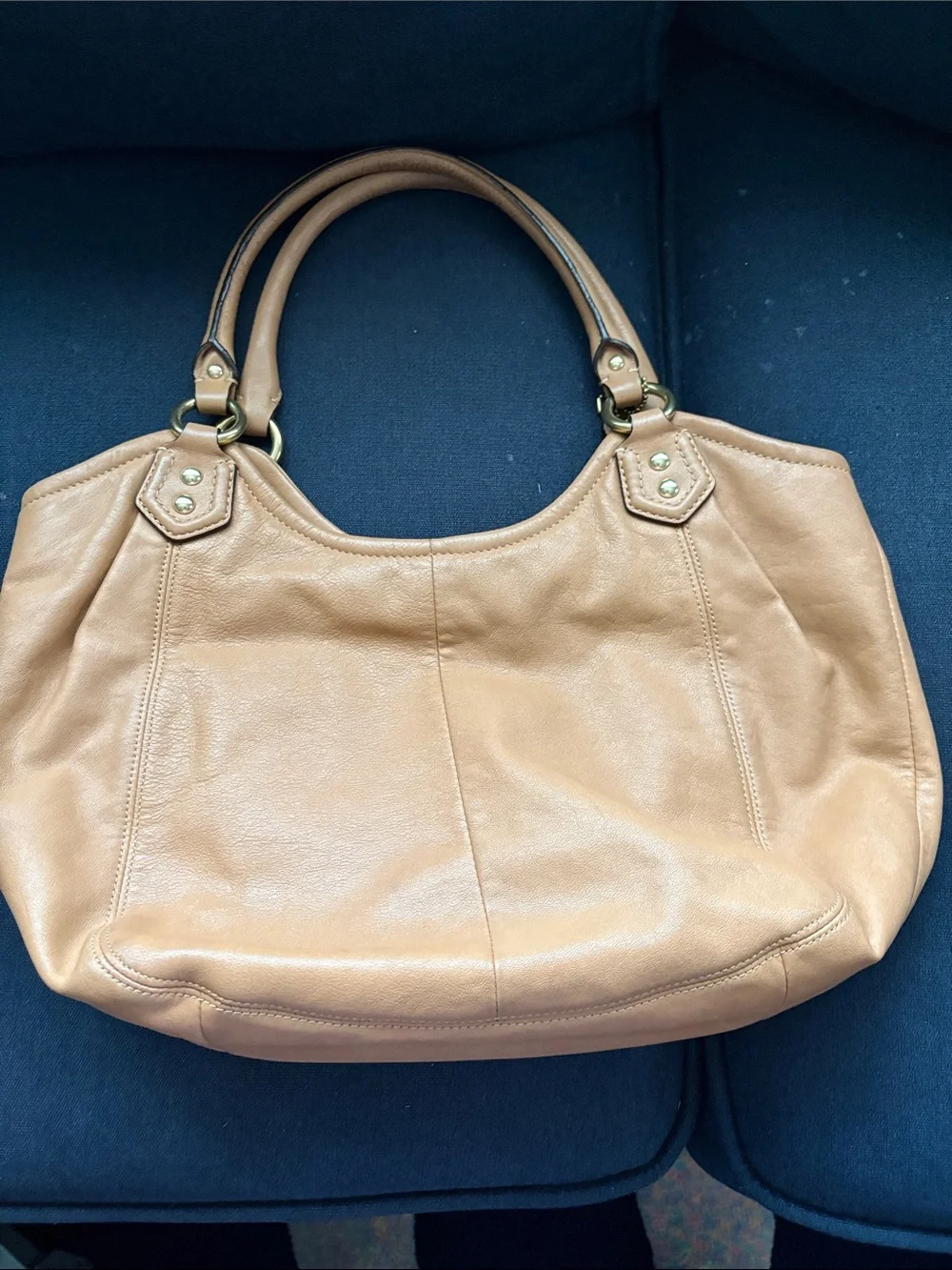 Coach Caramel Leather Shoulder Tote
